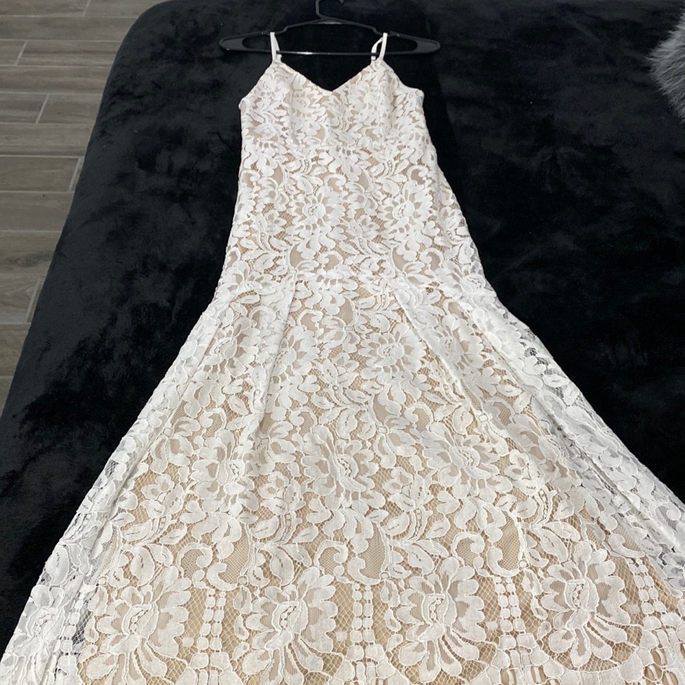 Bohemian White Lace Dress 🌿🕊️